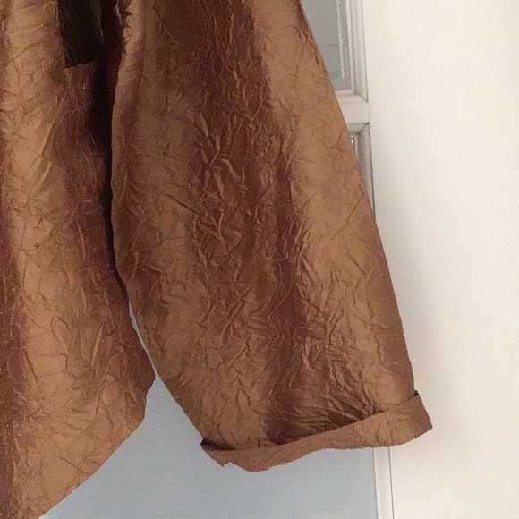Planet Top Silk O/S Gold Blouse Jacket - Picture 5 of 6